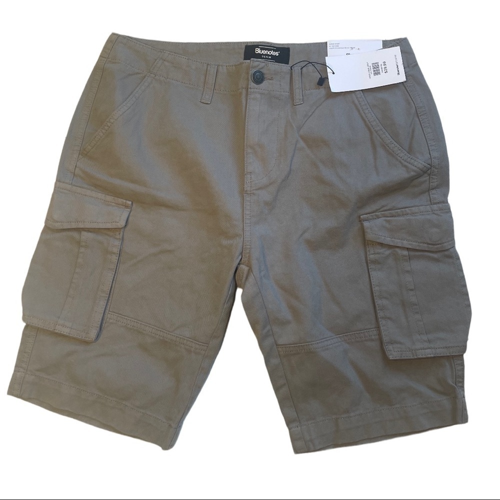 Bluenotes Grey Cotton Cargo Shorts Pockets Classic Men's Size 32 NWT 884